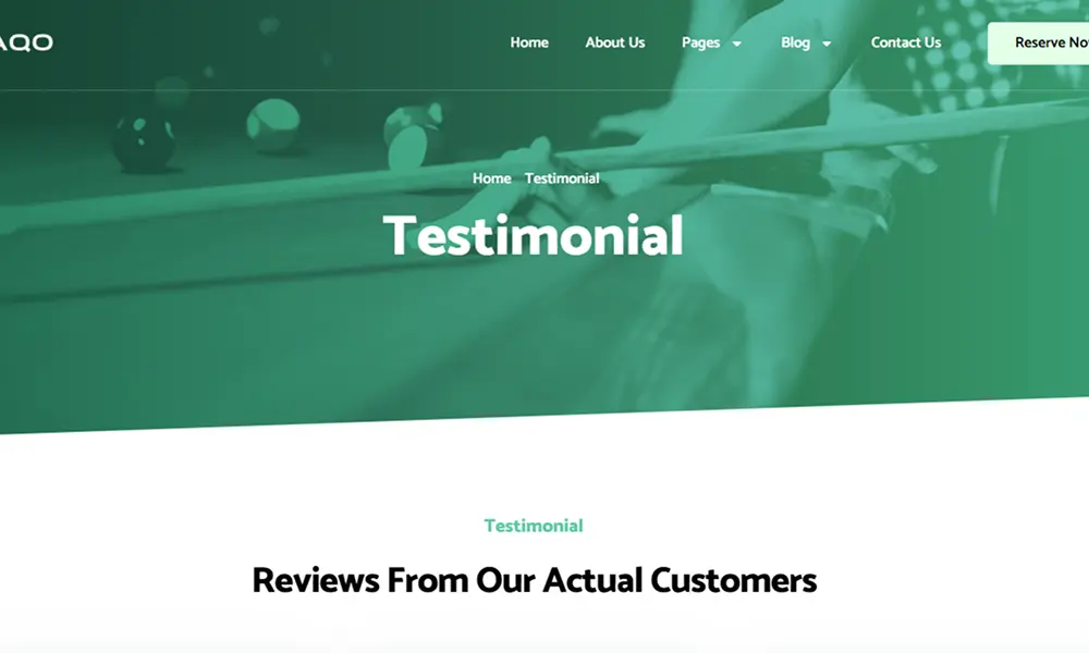 Reference website 2 — showing consistent typography and imagery use