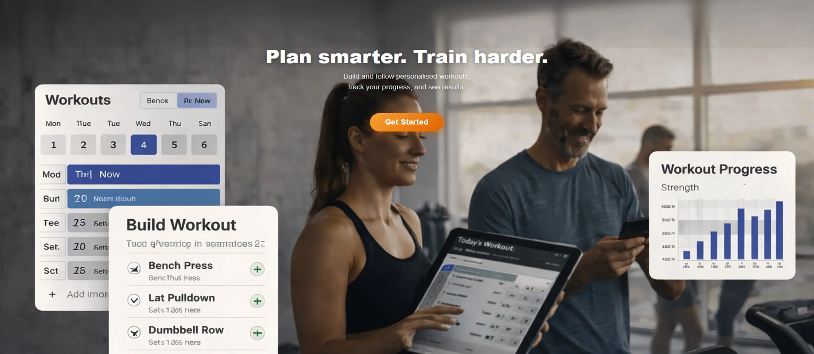 Gym Planner — workout planning web application hero banner